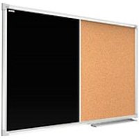 ALLboards Pinnwand und Kreidetafel 120,0 x 90,0 cm Textil schwarz von ALLboards