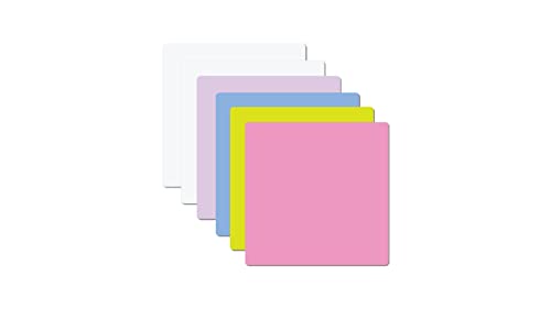 ALLboards Selbstklebende Sticky Notes, elektrostatische, trocken abwischbare Notizzetteln – Pastell-Set 5 Farben, wiederverwendbar von ALLboards