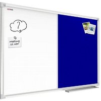 ALLboards Whiteboard-Pinnwand 120,0 x 90,0 cm Textil blau von ALLboards