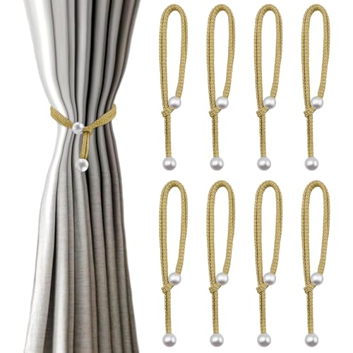 ALLisWE 8 Stück Vorhang Raffhalter, Gardinenhalter Raffhalter mit Großen Perlen Vorhang Seil Schnallen Vorhang Raffhalter für Gardinen Zusammenbinden Zur Dekoration Von Wohnzimmer Büro Schlafzimmer ALLisWE 8 Stück Vorhang Raffhalter, Gardinenhalter Raffhalter mit Großen Perlen Vorhang Seil Schnallen Vorhang Raffhalter für Gardinen Zusammenbinden Zur Dekoration Von Wohnzimmer Büro Schlafzimmer von ALLisWE