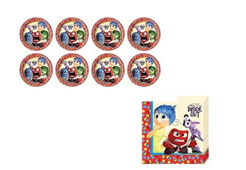 ALMACENESADAN 8435510348908, 4890 Party-Set Disney in Seitenausgang, von links, bestehend aus 20 Papierservietten 33 x 33 cm und 8 Pappteller 23 cm, ideal für Partys und Geburtstage von ALMACENESADAN