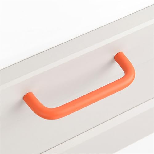 Schrankgriffe, 2 Packungen Kinderzimmergriffe, Schrankgriffe mit Bogen, Türknauf, Küche, bunte Schrankgriffe, Schubladengriffe, Aluminiumlegierungsprofil for Kleiderschrank, Kommode, Badezimmer(Orange von ALMLNLL