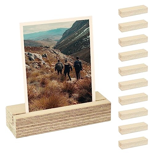 ALPZEIT 10 Kartenhalter aus Holz, als Fotohalter, Tischkartenhalter, Kartenständer und Postkartenhalter verwendbar. Handgefertigt in den heimischen Alpen! von ALPZEIT