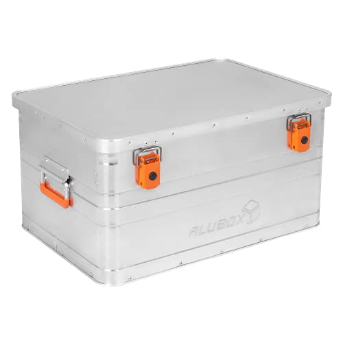 Alubox Archivkiste - Bürokiste 70 Liter aluminiumfarben - Transportkiste Hängeregistratur mit abnehmbaren Deckel - ABX-BB72 von Alubox