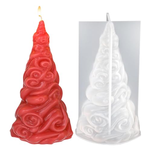 ALWIDA 3D-Weihnachtsbaum-Kerzenform, Weihnachts-Schokoladenform, Aromatherapie-Kerzenformen, Heimdekoration, Ornament-Form, 3D-Epoxidharz-Formen für Seifenherstellung von ALWIDA