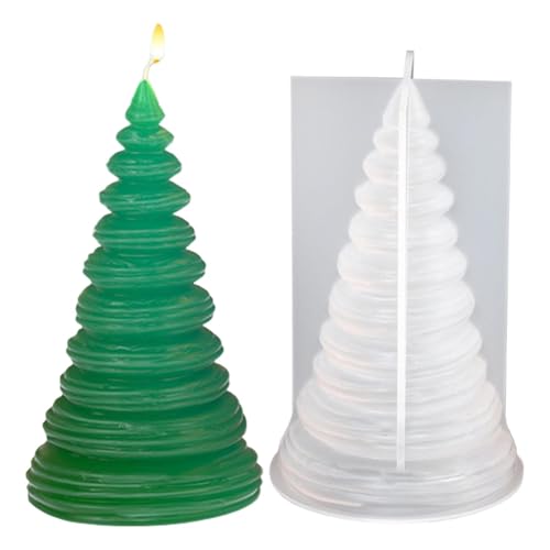 ALWIDA 3D-Weihnachtsbaum-Kerzenform, multifunktionale Süßigkeitenform, 3D-Kerzenherstellung, Epoxidharz-Gussformen für Süßigkeitenseife, -Party-Dekoration von ALWIDA