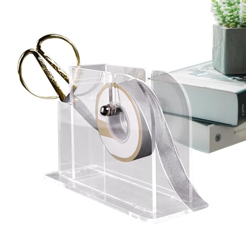 ALWIDA Farbbandspender | Transparenter Bandhalter Organizer Rack – Mehrzweck-Etikettenspender, Aufkleberhalter, Band-Organizer für Bastelraum, Kuchengeschäft, Blumenladen von ALWIDA