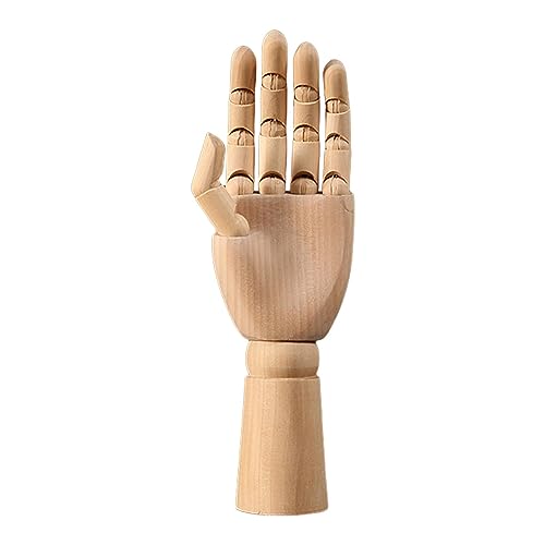 Holzfigur Hand, bewegliche Gelenke, Künstlerpuppe Modell zum Zeichnen, Holzkunst-Handmodell, Holzhandpuppe, wiederverwendbare bewegliche Kunsthand, Holzpuppe, Handpuppe, Handpuppe für Dekoration, von ALWIDA