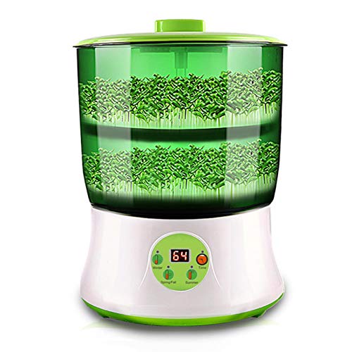 Sprout Machine Double Layer Seed Grow Machine Full Automatic Bean Sprout Machine Large Capacity Raw Seed Sprouter Kits Multifunctional Seed Sprouter for Home von ALWIDA