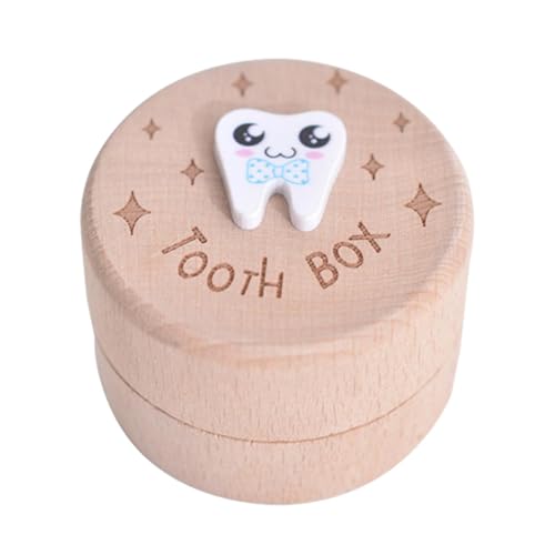 Zahnfee-Box – Baby-Erinnerungsbox | Zahnhalter aus Holz für Kinderzähne | Zahnhalter Aufbewahrungsbox | Aufbewahrungsbox für heruntergefallene Zähne | Niedlicher Zahnhalter für Kleinkinder Zähne Haare von ALWIDA