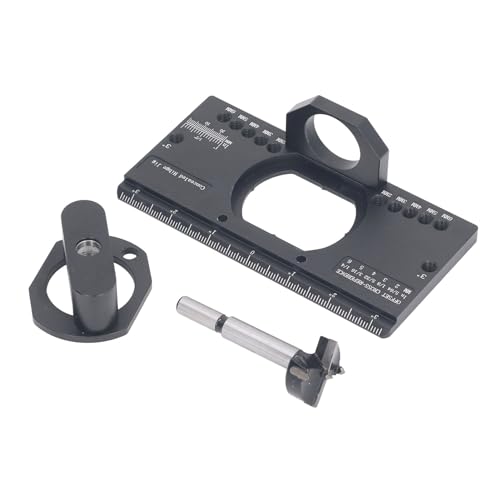 35 mm Verborgenes Scharnier Jig Kit, Aluminiumlegierung Bohrtiefe Einstellbare Schrank Türscharnierschnee, Präziser Schrankscharnierschne, Ideal für die Schrank und Türinstallation von AMAKO