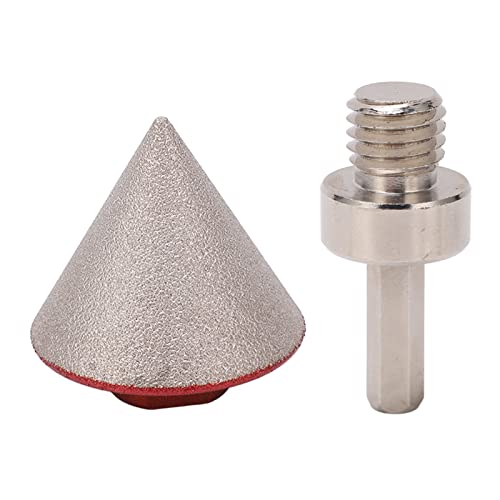 Diamond Chamfer Bit: mit Konverter und 60 Grad Winkelkegelmahlen, 5/8 bis 11 Faden, Ideal für Marmor und Glas (48 Mm) (5/8 bis 11in) von AMAKO