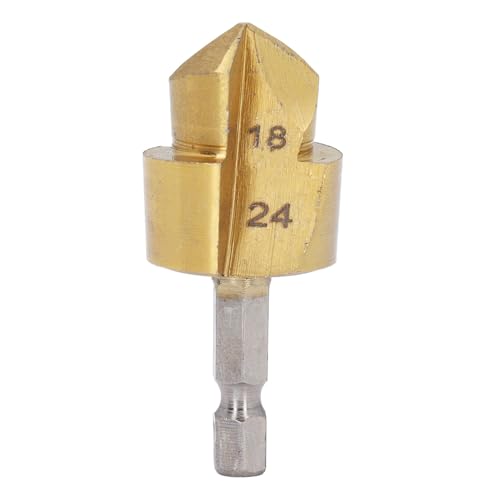 Hex Shank Countersink Drill Bit: Hss 18 bis 24 mm Schnittdurchmesser, 90 Grad für Lochöffnung, Essentielle Kraftstraßen und Zubehör, 1/4In von AMAKO