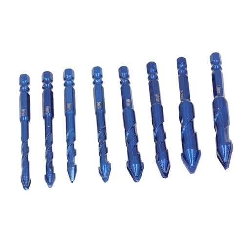 Verzerrte Kopf Exzentrische Bits: Hex Shank Twist Bohrer Set für Stein, Glas, Marmor, Fliesen, Holz, Professionelle Ziegelbohrer von AMAKO