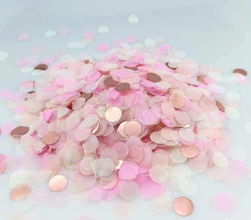 60g Konfetti Pink Hochzeit Geburtstag, Großes Konfetti, Tischdeko Pink, Rosa Streudeko, Konfetti Pink Silber, Glitzer Konfetti Bunt für Gender Reveal, Luftballons, Tisch, Geschenkbox von AMANDELIZABE