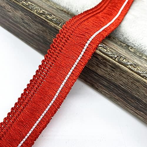 AMAXRcsy Seidenband zum Basteln, 2 Yards, 20 mm, Spitzenbesatz, Nähen, Quaste, Fransen, ethnisches Kleid, Bühnenkleidung, Vorhang, dekorativ, DIY (Farbe: Rot) (Rot, Einheitsgröße) von AMAXRcsy