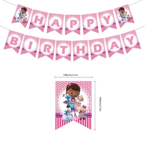 38pcs McStuffins Ballon Kit Party Latex Ballons mit Banner Cake Toppers für Geburtstag von AMAZOC