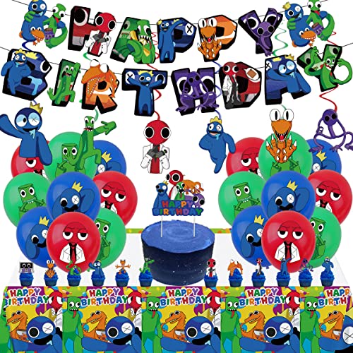 Regenbogen Happy Birthday Ballon Set Latex Ballons Party Dekoration Kit von AMAZOC