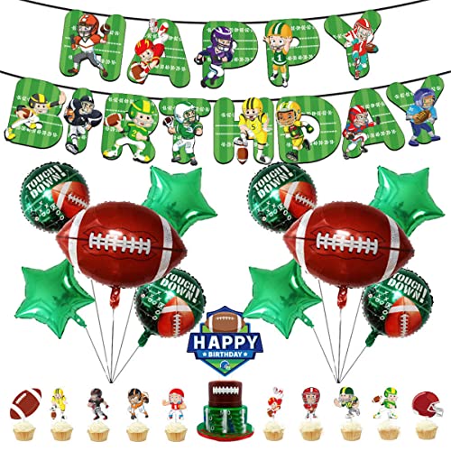 Rugby Happy Birthday Ballon Set Latex Ballons Party Dekoration Kit von AMAZOC