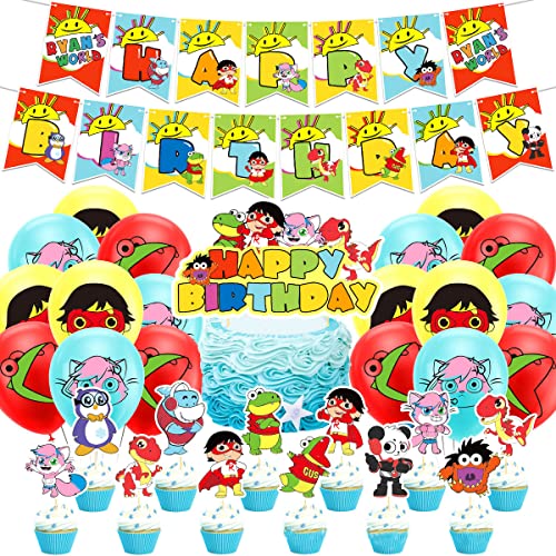 Ryans Worlds Happy Birthday Ballon Set Latex Ballons Party Dekoration Kit von AMAZOC