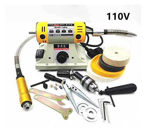 Edelstein-Polierset Steinpoliermaschine DIY. Holzbearbeitung Jade Schmuck Zahnbankdrehmaschine Maschinenschleifmaschine Schleifwerkzeuge 11 0V / 350W für Edelsteine, Körnungen und Heimwerkerwerkzeuge( von AMAZWI