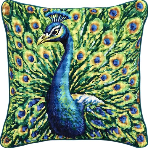 AMBATTERY 11CT Sticken Set Kreuzstich Kissen, Cartoon-Pfau Kreuzstich Kissen Vorgedruckt,Diy Stickkissen,Handstickerei Kissenbezug Set Stickset Kissenbezug 45x45cm AMBATTERY 11CT Sticken Set Kreuzstich Kissen, Cartoon-Pfau Kreuzstich Kissen Vorgedruckt,Diy Stickkissen,Handstickerei Kissenbezug Set Stickset Kissenbezug 45x45cm von AMBATTERY