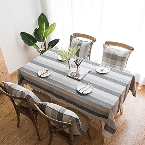 AMCER Tischtuch 115x165cm, Baumwollleinen Tischdecke, Schmutzabweisend Ölbeständig Fleckschutz pflegeleicht abwaschbar, Für Home Küche,Esszimmer,Hof - Grau AMCER Tischtuch 115x165cm, Baumwollleinen Tischdecke, Schmutzabweisend Ölbeständig Fleckschutz pflegeleicht abwaschbar, Für Home Küche,Esszimmer,Hof - Grau von AMCER