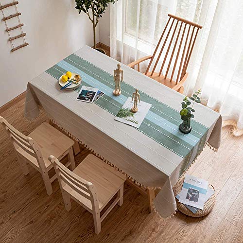 Tischwäsche 60x120cm, Moderne Tischdecke, Wasserabweisend Staubdichte Fleckschutz pflegeleicht abwaschbar, Für Home Küche,Esszimmer,Hof - Grün von AMCER