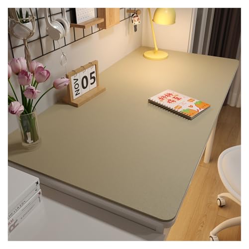 AMEEDA Kunstleder Tischdecke Ledertischdecke for zu Hause, leicht zu reinigender Tischschutz, wasserdichter Teeuntersetzer, große Schreibtischunterlage(Khaki,40 * 60cm) von AMEEDA