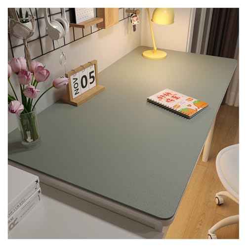 AMEEDA Kunstleder Tischdecke Ledertischdecke for zu Hause, leicht zu reinigender Tischschutz, wasserdichter Teeuntersetzer, große Schreibtischunterlage(Light Grey,50 * 80cm) von AMEEDA