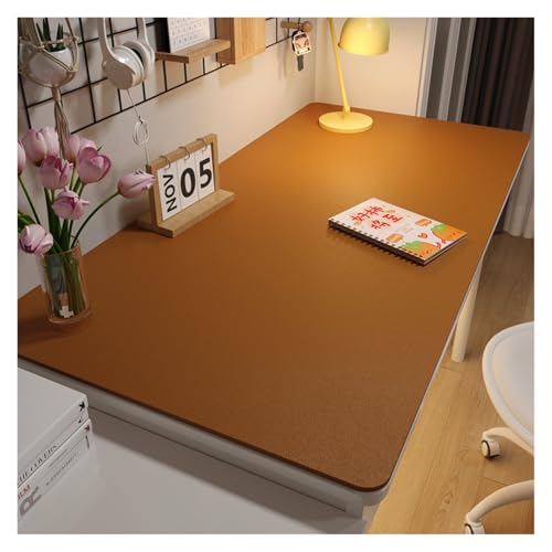 AMEEDA Kunstleder Tischdecke Ledertischdecke for zu Hause, leicht zu reinigender Tischschutz, wasserdichter Teeuntersetzer, große Schreibtischunterlage(Yellow-Brown,40 * 60cm) von AMEEDA