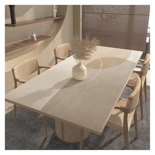 AMEEDA Kunstleder Tischdecke Pu-Leder-Tischdecke, wasserdicht, ölbeständig, Tischdecken, Tischsets, luxuriöse rechteckige Tischdecke, Pad, Textil(Black,70x70cm) von AMEEDA