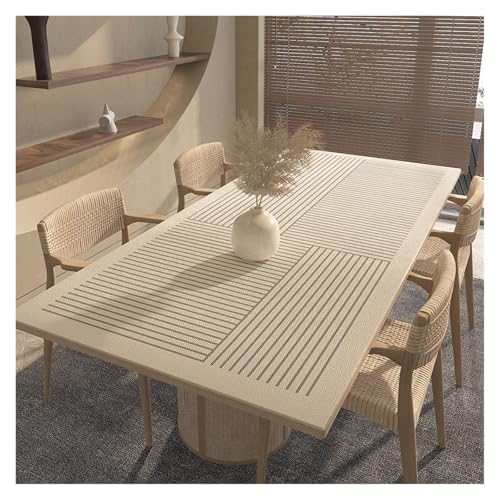 AMEEDA Kunstleder Tischdecke Pu-Leder-Tischdecke, wasserdicht, ölbeständig, Tischdecken, Tischsets, luxuriöse rechteckige Tischdecke, Pad, Textil(Light Grey,60x60cm) von AMEEDA