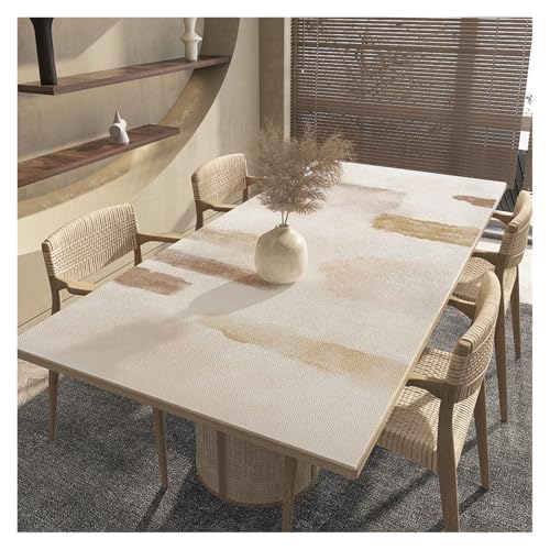 AMEEDA Kunstleder Tischdecke Pu-Leder-Tischdecke, wasserdicht, ölbeständig, Tischdecken, Tischsets, luxuriöse rechteckige Tischdecke, Pad, Textil(Orange,70x70cm) von AMEEDA