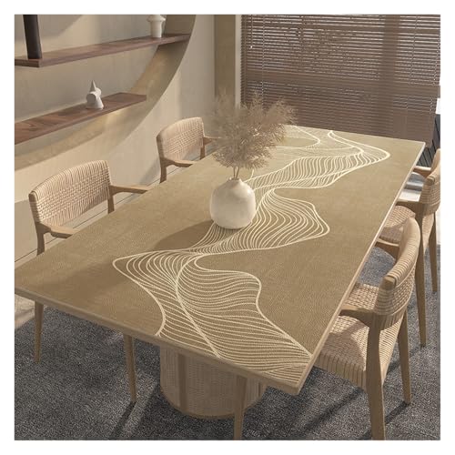 AMEEDA Kunstleder Tischdecke Pu-Leder-Tischdecke, wasserdicht, ölbeständig, Tischdecken, Tischsets, luxuriöse rechteckige Tischdecke, Pad, Textil(White,60x60cm) von AMEEDA