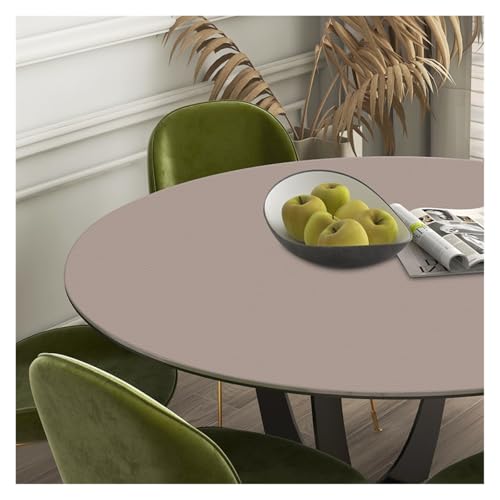 AMEEDA Kunstleder Tischdecke wasserdichte Tischdecke mit runden Kanten, PU-Leder, ölbeständig, rutschfest, Tischdecke for Zuhause, Küche, Esszimmer(WL10,Diameter 70cm) von AMEEDA