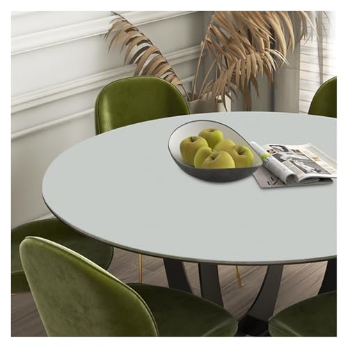 AMEEDA Kunstleder Tischdecke wasserdichte Tischdecke mit runden Kanten, PU-Leder, ölbeständig, rutschfest, Tischdecke for Zuhause, Küche, Esszimmer(WL3,Diameter 60cm) von AMEEDA