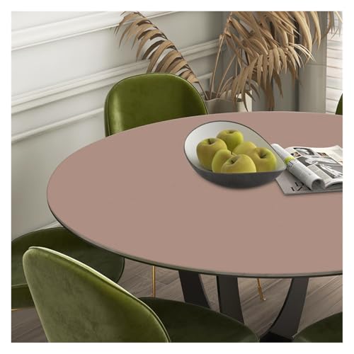 AMEEDA Kunstleder Tischdecke wasserdichte Tischdecke mit runden Kanten, PU-Leder, ölbeständig, rutschfest, Tischdecke for Zuhause, Küche, Esszimmer(WL4,Diameter 70cm) von AMEEDA