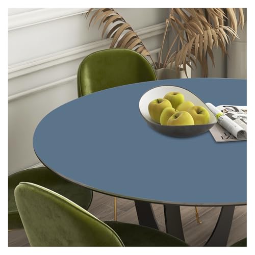 AMEEDA Kunstleder Tischdecke wasserdichte Tischdecke mit runden Kanten, PU-Leder, ölbeständig, rutschfest, Tischdecke for Zuhause, Küche, Esszimmer(WL7,Diameter 100cm) von AMEEDA