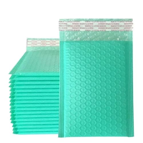 AMEEDA Poly-Luftpolster-Versandtaschen 100 Pcs Bubble Mailers Padded Envelopes Self Seal Mailing Envelopes Mailers Shipping Envelopes Packaging for Small Business(Green,15 * 18cm) von AMEEDA