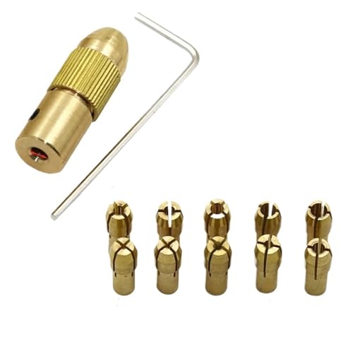 AMEEDA Spannzangenhülsen 1Set Messing Collet Micro Bohrer Selbstspannenden Bohrer Werkzeug Chuck Adapter Quick Release Keyless Bit Adapt 2-5mm(12pcs 4mm) von AMEEDA