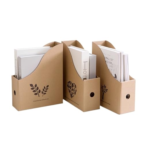 AMEEDA Stehsammler Pappe 2 PCS Datei Papier Halter Desktop Datei Organizer for Bücher Dokumente Lagerung Box Dokument Schränke Schreibtisch Ordner Büro Suppiles von AMEEDA