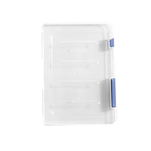 AMEEDA Stehsammler Pappe 2 stücke Transparent Klassifizierung Datei Lagerung Box A4 A5 Tragbare Clip Kunststoff Box Transparent Finishing Box Tragbare Schnalle(Blue S) von AMEEDA