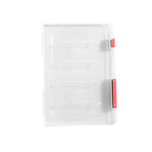 AMEEDA Stehsammler Pappe 2 stücke Transparent Klassifizierung Datei Lagerung Box A4 A5 Tragbare Clip Kunststoff Box Transparent Finishing Box Tragbare Schnalle(Red S) von AMEEDA