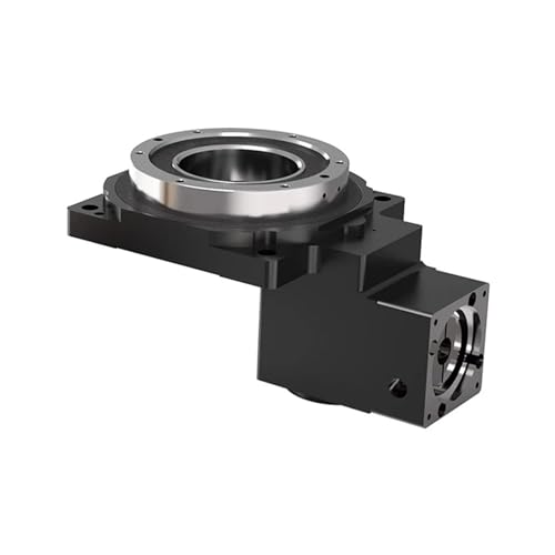 AMEHRU 90 Grad Hohle rotierende Plattform THR60 rechtwinkliger Getriebe-Drehteller for 40 mm 50 W 100 W AC-Servomotor, Eingangswelle 8 mm(10:1) von AMEHRU