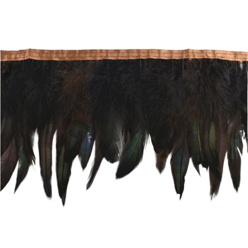 AMENGJ Federschmuck zum Nähen 10 Meter Federn Quaste Fringe Trim auf Band Feder Kleidung Band Nähen Garnituren Zubehör(Color 4) von AMENGJ