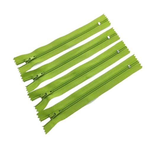 AMENGJ Zips for Sewing 5 Stück 3# 7,5–60 cm (3 Zoll–24 Zoll) Nylon-Spiralreißverschlüsse, geeignet for Kleidung (20 Farben)(Green,10CM_5PCS) von AMENGJ