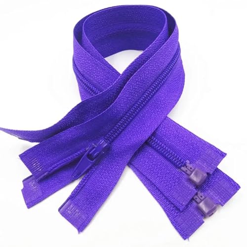 AMENGJ Zips for Sewing 5 Stück 3# Nylon-Reißverschluss mit offenem Ende, 20–60 cm, geeignet for den Nähprozess von Kleidungsstücken (20 Farben).(Deep Purple,40CM_5PCS) von AMENGJ