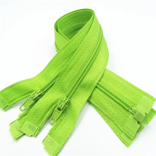 AMENGJ Zips for Sewing 5 Stück 3# Nylon-Reißverschluss mit offenem Ende, 20–60 cm, geeignet for den Nähprozess von Kleidungsstücken (20 Farben).(Green,35CM_5PCS) von AMENGJ