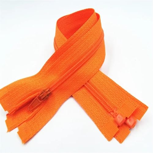 AMENGJ Zips for Sewing 5 Stück 3# Nylon-Reißverschluss mit offenem Ende, 20–60 cm, geeignet for den Nähprozess von Kleidungsstücken (20 Farben).(Orange,35CM_5PCS) von AMENGJ